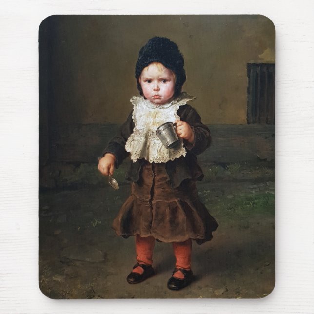 Young Girl with an Empty Kopp (Ludwig Knaus) Musmatta (Framsidan)