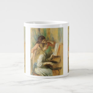 Young Girls at Piano av Pierre Renoir Jumbo Mugg