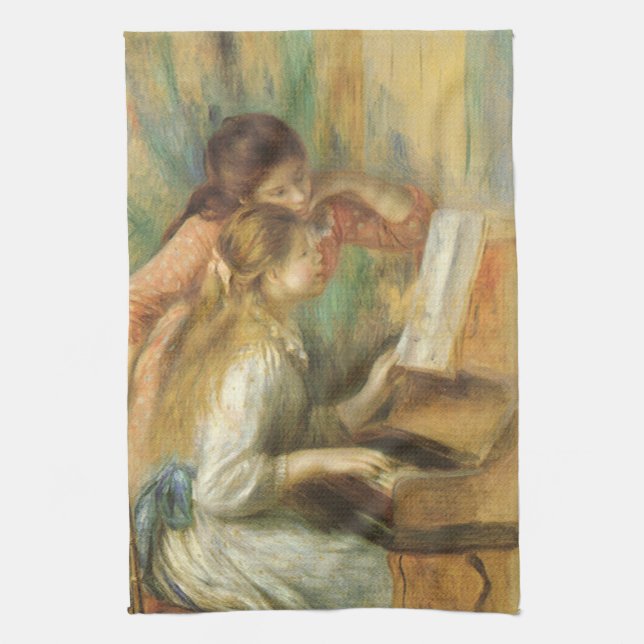 Young Girls at Piano av Pierre Renoir Kökshandduk (Vertikal)