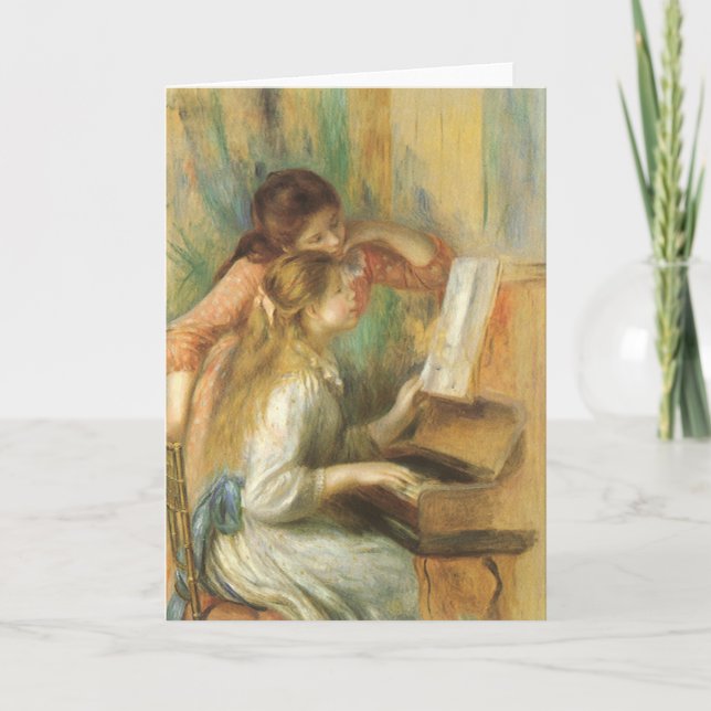 Young Girls at Piano av Pierre Renoir Kort (Framsida)
