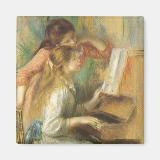 Young Girls at Piano av Pierre Renoir Magnet (Framsidan)