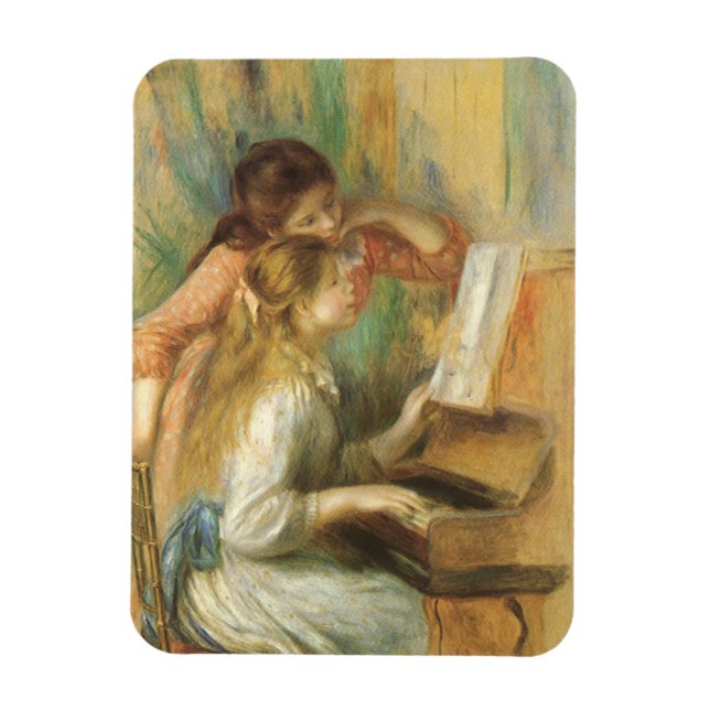 Young Girls at Piano av Pierre Renoir Magnet (Vertikal)