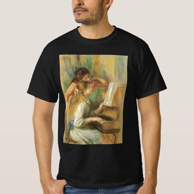 Young Girls at Piano av Pierre Renoir T-shirt (Framsida)
