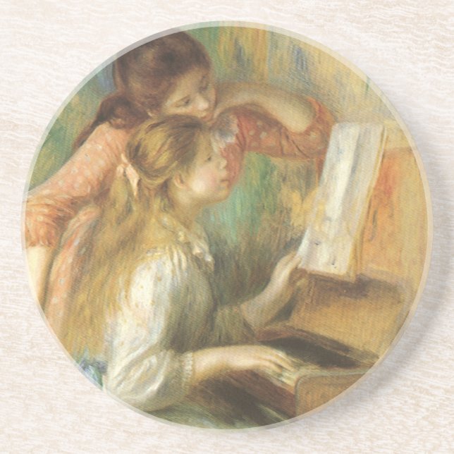 Young Girls at Piano av Pierre Renoir Underlägg (Framsidan)
