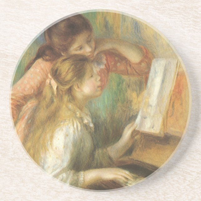 Young Girls at Piano av Pierre Renoir Underlägg (Framsidan)