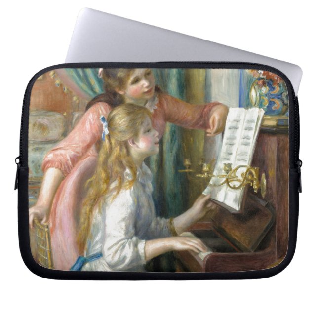 Young Girls at Piano - Pierre Renoir Laptop Sleeve (Framsidan)