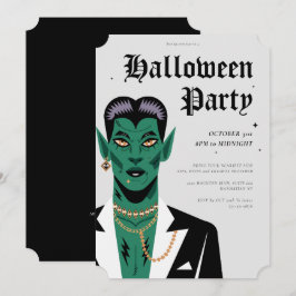 Young Goth Frankenstein Halloween fest Inbjudningar