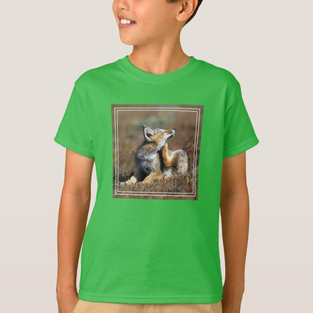 Young Grått Fox vid Torres Del Paine nationalpark T Shirt (Framsida)