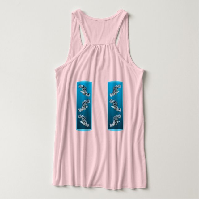 Young Grouper - Design gradient blue background |  Linne Med Racerback (Design baksida)