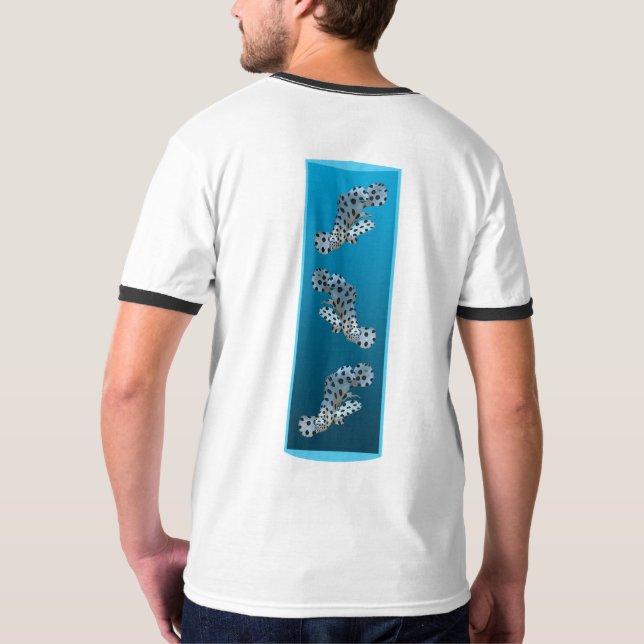 Young Grouper - designövertoningsblå bakgrund | T Shirt (Baksida)
