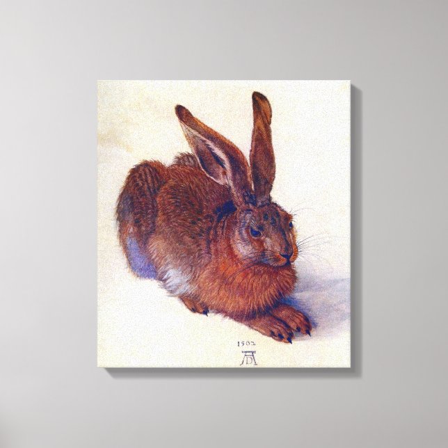 Young Hare by Albrecht Durer, Renaissance Fine Art Canvastryck (Framsida)