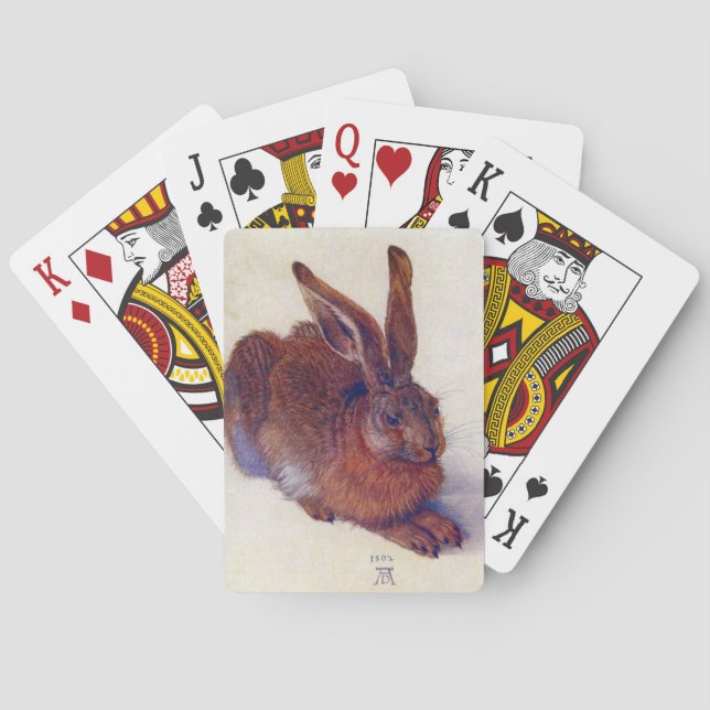 Young Hare by Albrecht Durer, Renaissance Fine Art Casinokort (Baksidan)