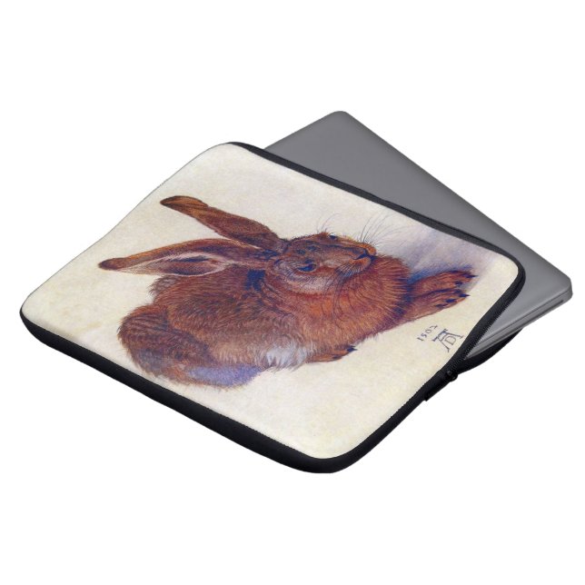 Young Hare by Albrecht Durer, Renaissance Fine Art Laptop Fodral (Framsida topp)