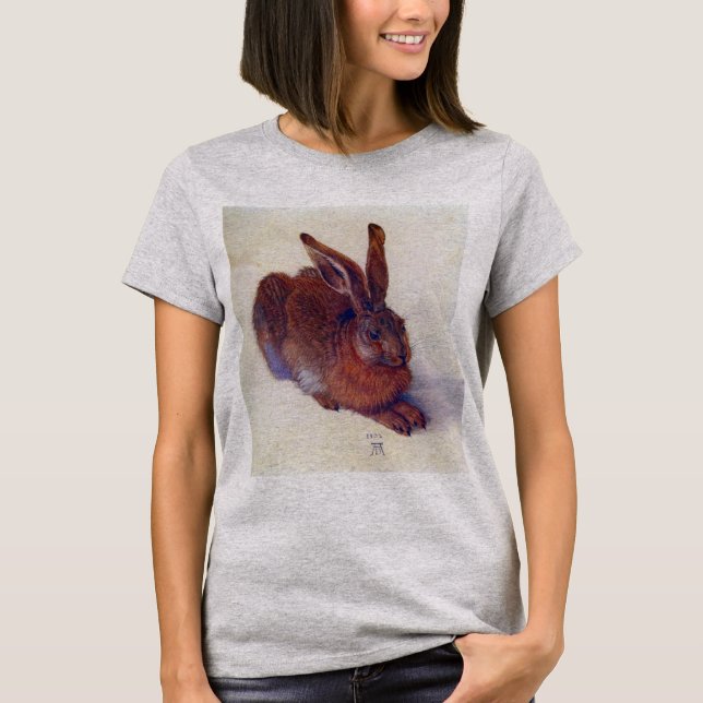 Young Hare by Albrecht Durer, Renaissance Fine Art T-shirt (Framsida)