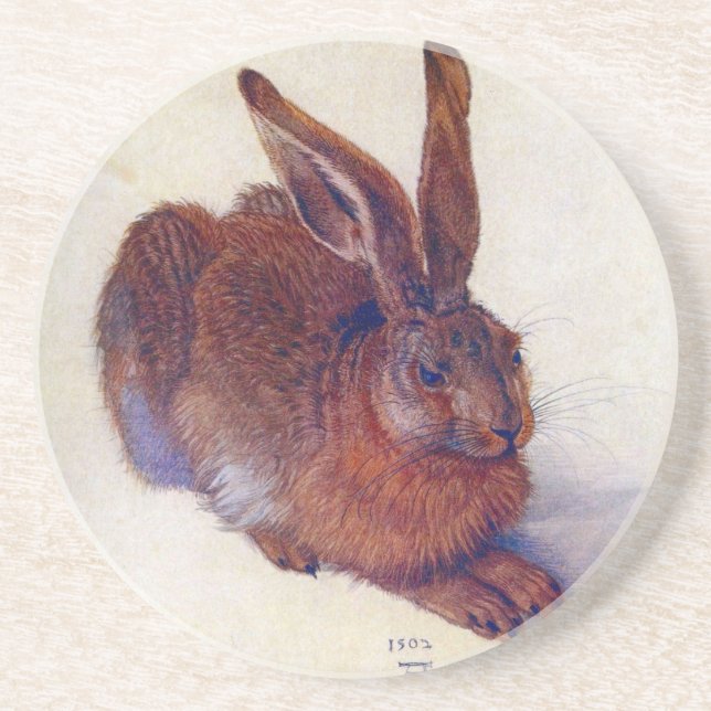 Young Hare by Albrecht Durer, Renaissance Fine Art Underlägg Sandsten (Framsidan)