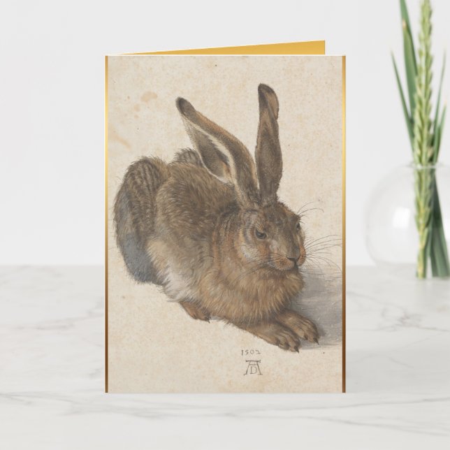 Young Hare Dürer-julhälsningskort Kort (Framsida)