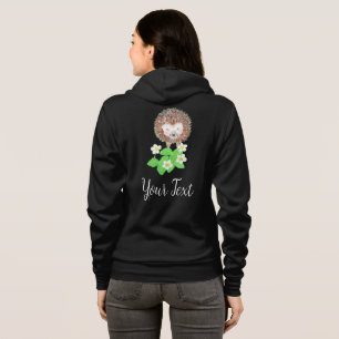 Young Hedgehog & Strawberry Flowers Personlig T Shirt