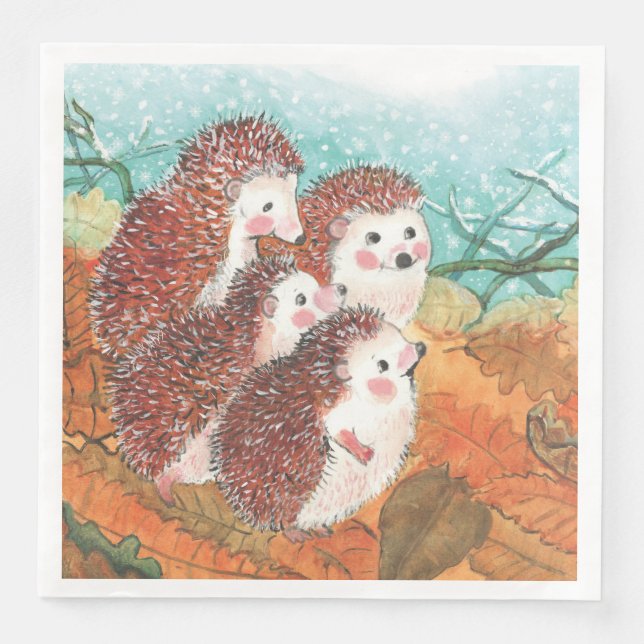 Young Hedgehogs Pappersservett (Framsida)