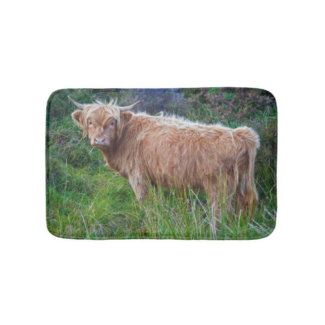 Young Highland Cow Bath Mat Badrumsmatta (Framsidan)