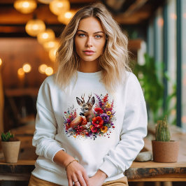 Young Hjort in Flowers T Shirt
