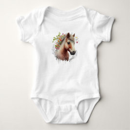 Young Horse with Flowers T Shirt