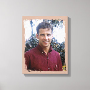 Young Joe Biden Canvastryck