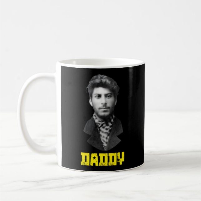 Young Joseph Stalin Pappa Ussr Socialistgrupp Kaffemugg (Vänster)