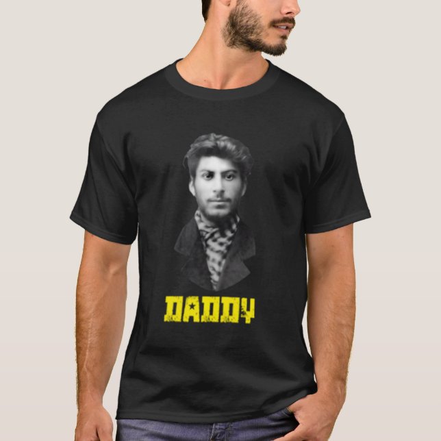 Young Joseph Stalin Pappa Ussr Socialistgrupp T Shirt (Framsida)