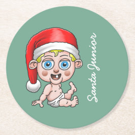 Young Jultomten Underlägg Papper Rund