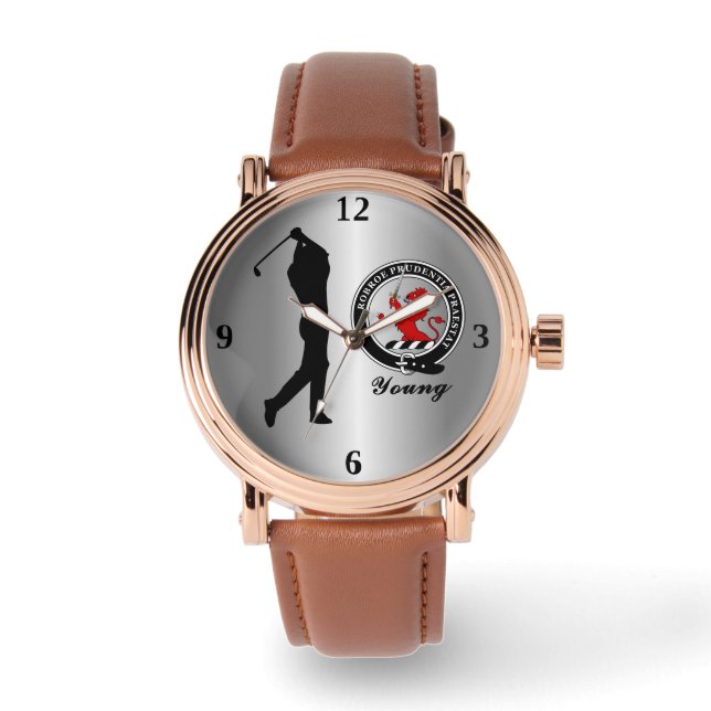 Young Klan Badge (Hans) Golf Armbandsur (Framsida)