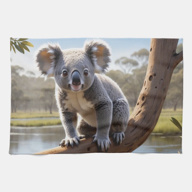 Young Koala av Sjö Kökshandduk (Horisontell)