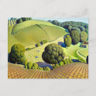 Young Maj, 1931 by Grant Wood Vykort
