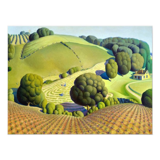 Young Maj by Grant Wood Fototryck (Framsidan)