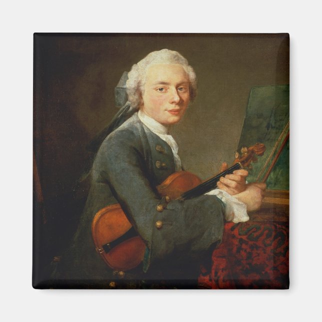 Young Man med Violin Magnet (Framsidan)