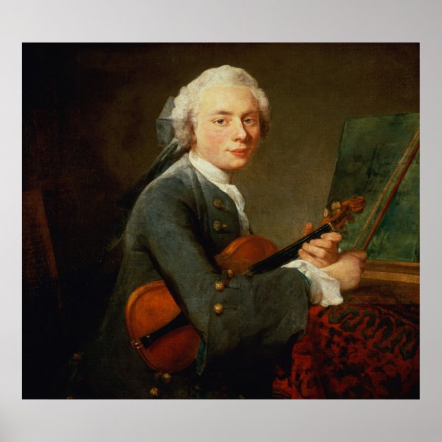 Young Man med Violin Poster (Framsidan)