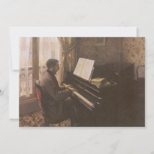 Young Man spelar Piano av Gustave Caillebotte