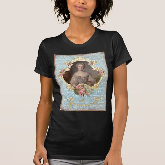 Young Marie Antoinette med Rosa ros Tee (Framsida)