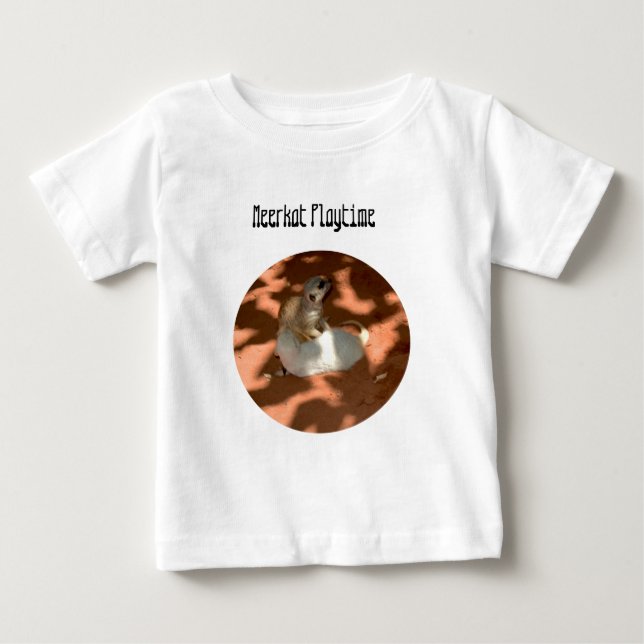 Young Meerkat Syskon spelar, Baby Tshirt T Shirt (Framsida)