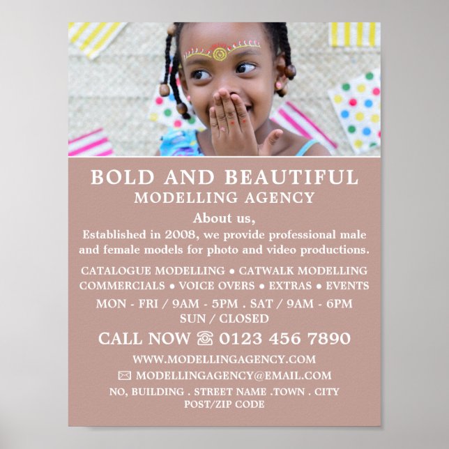 Young Model, Modeling Agency, Model Agent Poster (Framsidan)