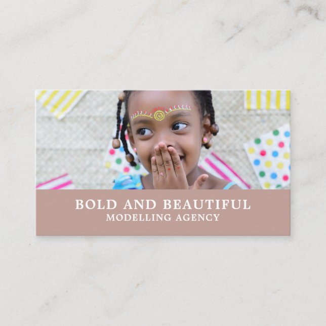 Young Model, Modeling Agency, Model Agent Visitkort (Framsida)