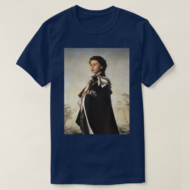 Young Monarch - drottning Elizabeth II T-shirt (Design framsida)
