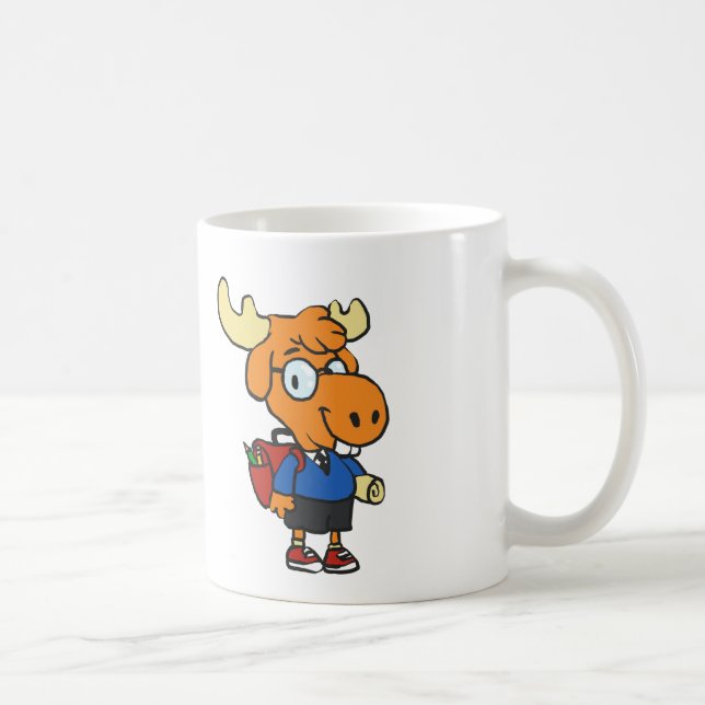 Young Moose med ryggsäck | välj tillbaka färg Kaffemugg (Höger)