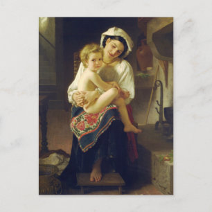 Young Mor Gazing at Child av Bouguereau Vykort