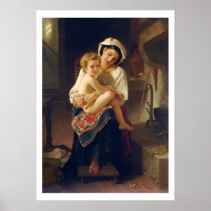 Young Mor Gazing, William Adolphe Bouguereau Poster