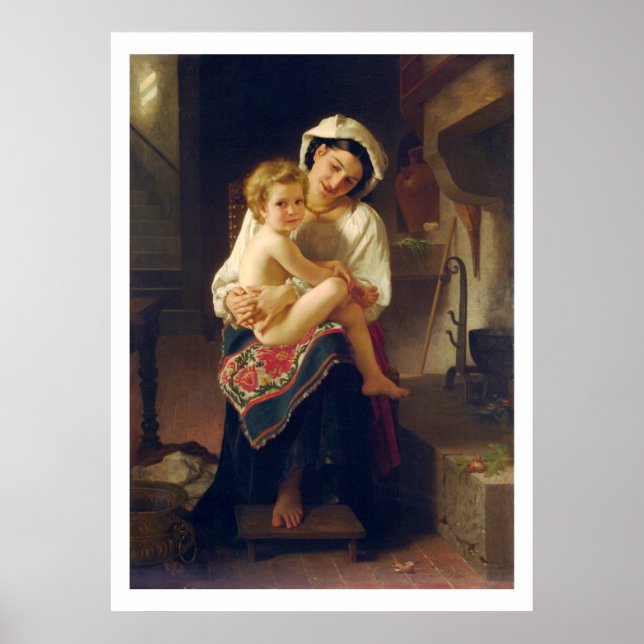 Young Mor Gazing, William Adolphe Bouguereau Poster (Framsidan)