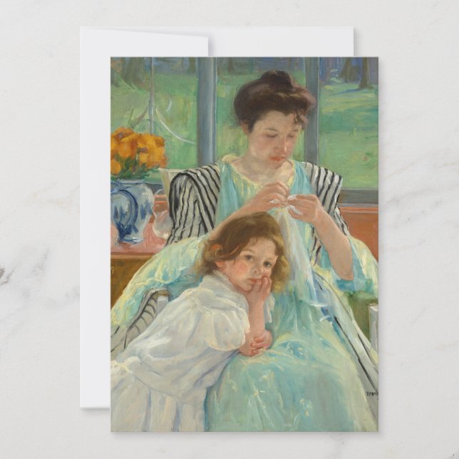 Young Mor Sewing | Mary Cassatt (Framsida)