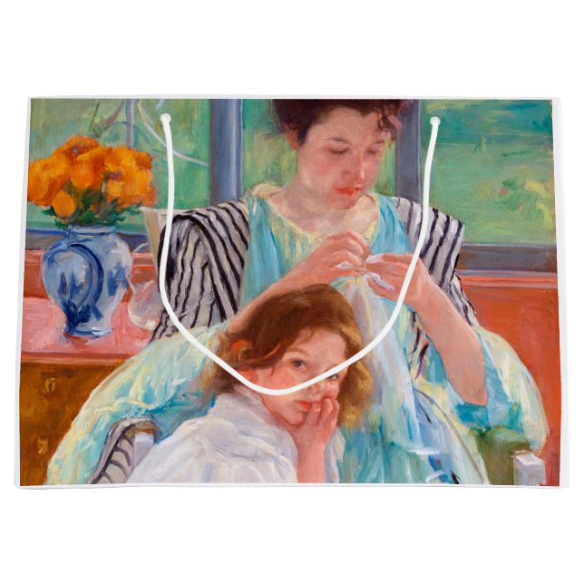 Young Mor Sewing, Mary Cassatt (Framsidan)