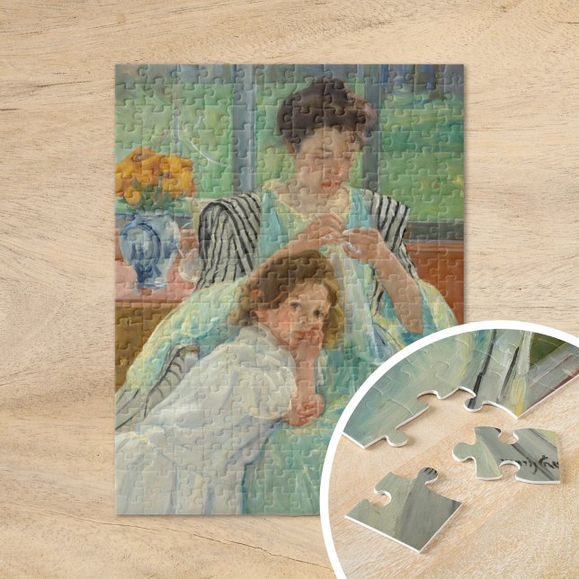 Young Mor Sewing | Mary Cassatt Pussel (Skapare uppladdad)