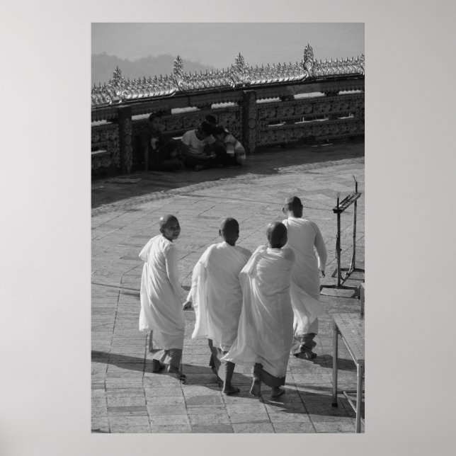 Young Munk, Golden Sten Temple, Myanmar Poster (Framsidan)