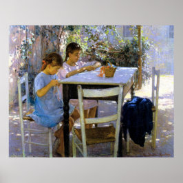 Young Nål Workers Elin Danielson-Gambogi 1915 Poster